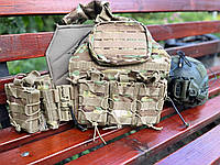 Тактическая плитоноска с быстрым сбросом напашник быстросъемный Multicam 4 точки сброса бронежилет