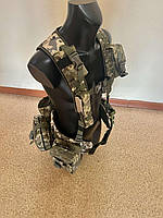 Разгрузочный пояс.РПС тактический с подсумками,пиксель.ременно-плечевая система на 6 подсумков