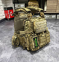 Военная тактическая плитоноска с быстрым сбросом Asdag 4 точки сброса Cordura 1000D Пиксель бронежилет для ЗСУ