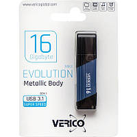 Флешка для хранения информации Verico USB 16Gb MKII Navy Blue USB 3.1 603730 Синий в упаковке 1 шт