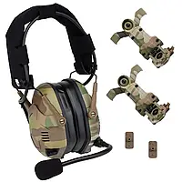 Активные наушники Wosport HD 16 Multicam Гарнитура с шумоподавлением + Bluetooth (Мультикам)