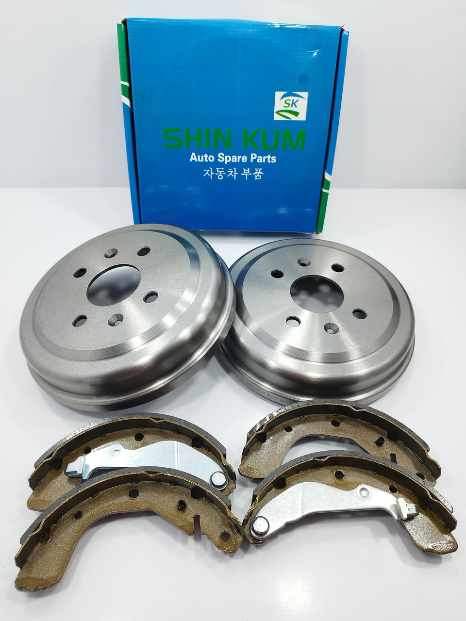 Барабан гальмівний (к-т 2 шт +колодки) Авео Т200,Т250 SHIN KUM Корея, фото 1