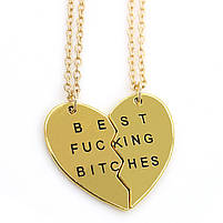Парні кулони для найкращих подруг Best Fucking Bitches. Підвіски для найкращих подруг. Смішні подарунки для подружок, фото 6