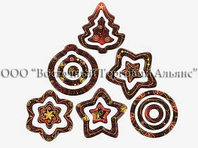 Форми для шоколаду з перебивним малюнком — 34383 Новорічні асорті Modecor