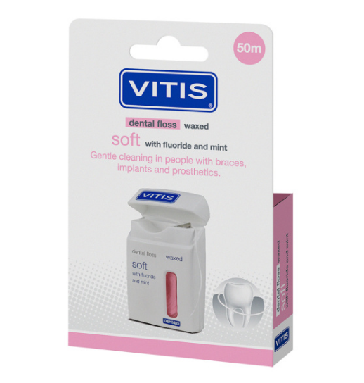 VITIS, м'яка зубна нитка, що розпушується , 50 м