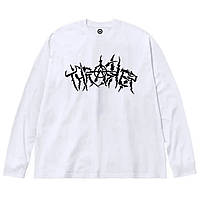 Белый лонгслив Thrasher Thorns Logo унисекс Трешер Трэшэр