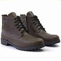 Коричневые кожаные мужские ботинки ручной работы из кожи большой размер Rosso Avangard Ultimate Crazy Brown BS 31.5, 47