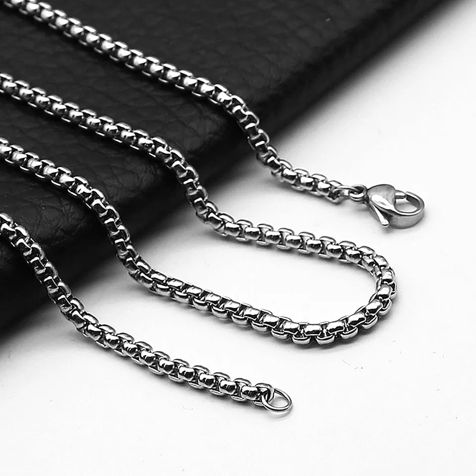 Ланцюжок з нержавіючої сталі Stainless Steel, розмір 50см*3мм.  Медична сталь, код: 1569