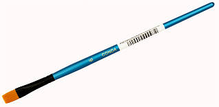 Пензлик синтетичний плоский №6 Conda Shine Blue цанга чорна A10212- 6