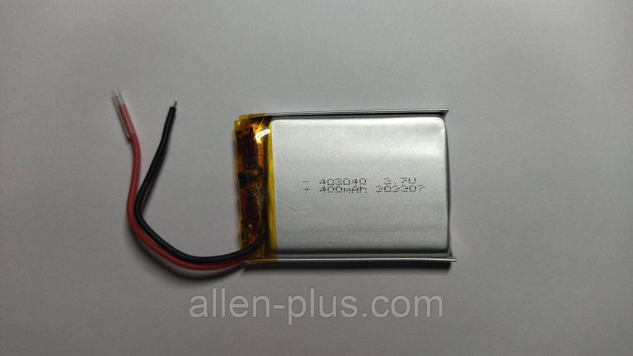 Акумулятор з контролером заряду Li-Pol PL403040 3,7V 400 mAh (4*30*40 мм)
