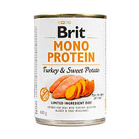 Влажный корм Brit Mono Protein Turkey & Sweet Potato для собак с индейкой и бататом 400 г