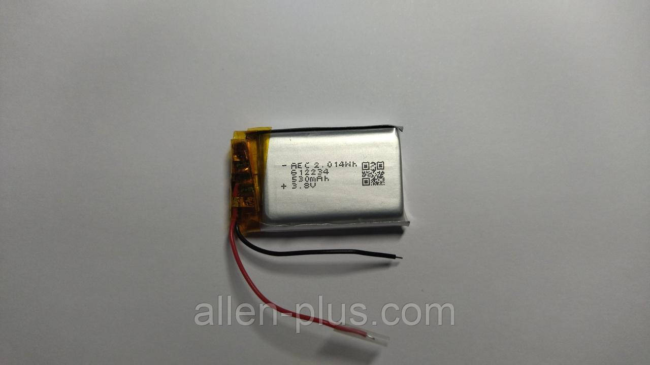 Акумулятор з контролером заряду Li-Pol PL612234 3,8 V 530 mAh (6*22*34 мм)