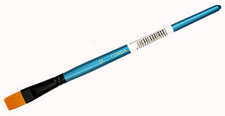 Пензлик синтетичний плоский №12 Conda Shine Blue цанга чорна A10212-12