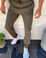 Мужские коричневые спортивные штаны на резинке снизу, Турция