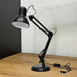 Лампа настільна під змінну лампу цоколь E27 колір Чорний Diasha 811BK