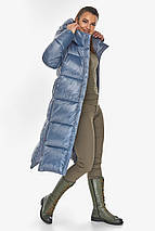 Довга жіноча куртка колір оливного модель 53631, фото 3