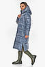 Довга жіноча куртка колір оливного модель 53631, фото 2