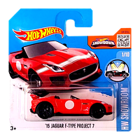 Машинка Базовая Hot Wheels '15 Jaguar F-Type Project 7 Showroom 1:64 DHR26 Red