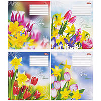 Зошит кольоровий шкільний 18 аркушів ЛІНІЙКА «Мрії збуваються» / Spring flowers