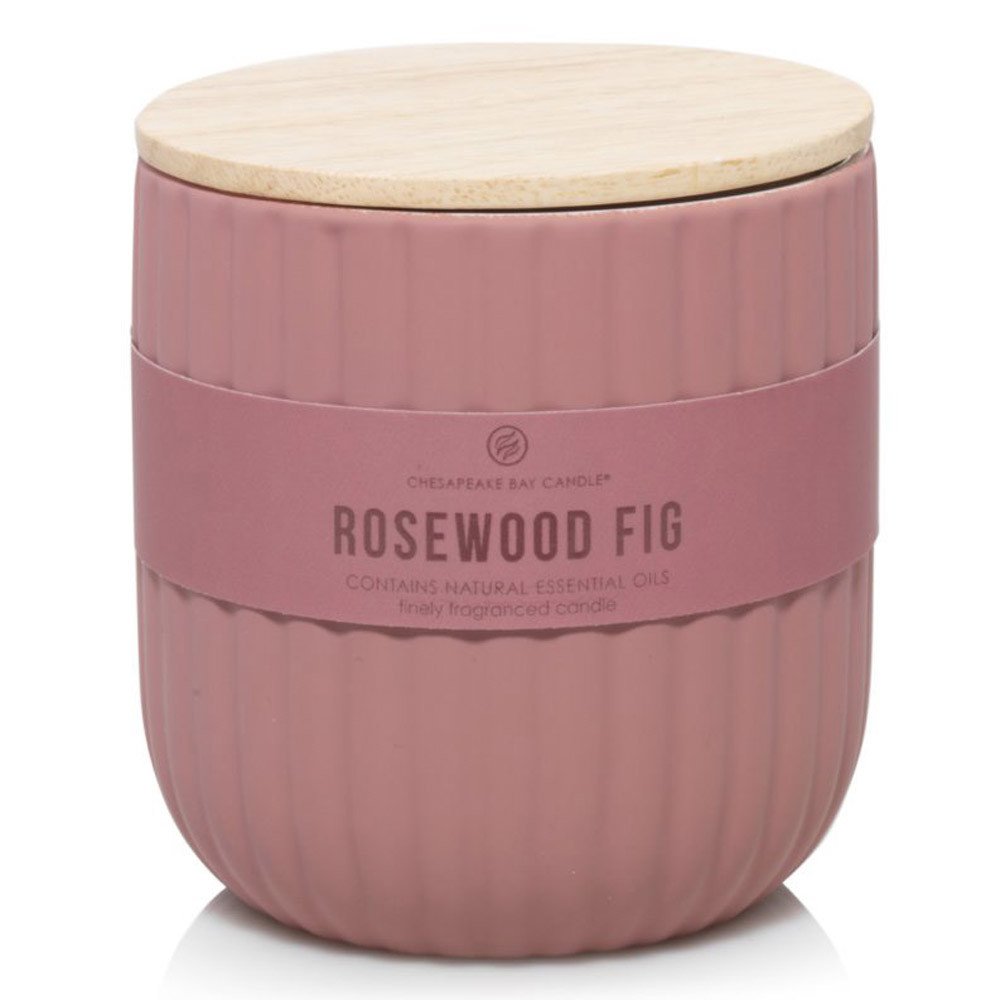 Свічка ароматична соєва в керамічному стакані "Інжир-палісандр" Chesapeake Bay Candle, фото 1