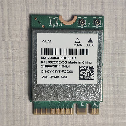 Модуль адаптер WiFi + Bluetooth RTL8822CE NGFF M.2 802.11Ac 2.4G/5GHz, фото 3