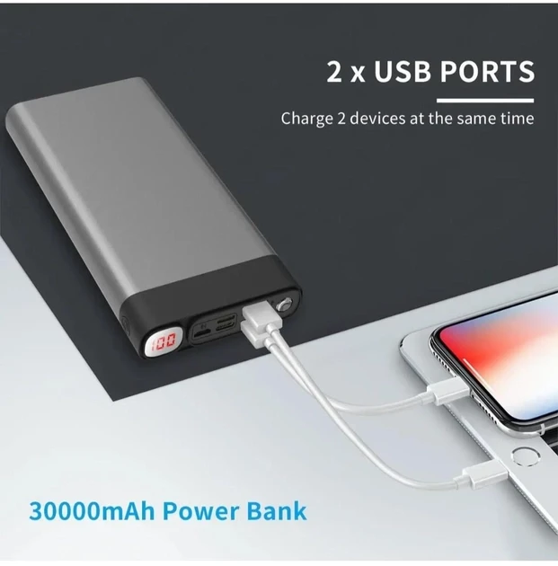 POWER BANK ELEFULL Портативний зарядний пристрій 30000 mAh. Портативна зарядка Повербанк на 30000mА X0018, фото 1