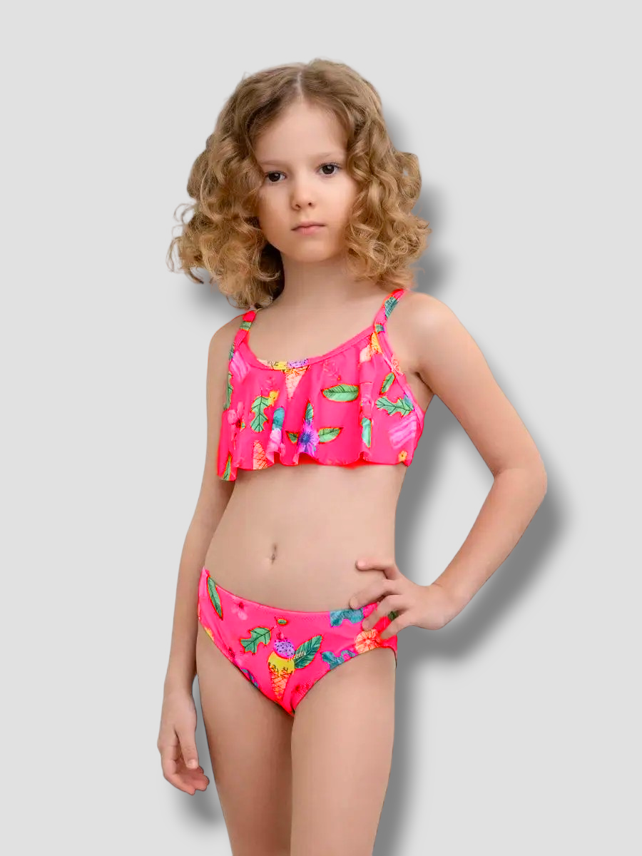 Дитячий купальник Teres 1046 малиновий 30 32 34 36 розмір