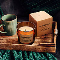 Свічка ароматична з дерев'яним ґнотом "Лавровий лист і ожина" Bispol, фото 4