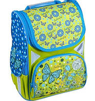 Детский каркасный школьный рюкзак JO Butterfly yellow 34х26х14 см 12 л