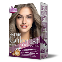 Краска для волос Master Colorist 8.1 Ashy Light Brown, 2x50 мл+2x50 мл+10 мл
