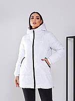 AIZA Тепла куртка пуховик жіноча зимова арт.060 біла білого кольору