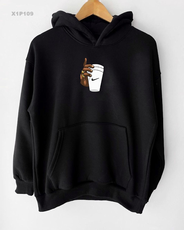 Худі чоловіча чорна весна-осінь з капюшоном Nike (Найк), фото 1