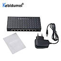 8-портов 10/100 Мбит/с Ethernet сетевой коммутатор Kebidumei MID8P1U. 8port 10/100 Mbit/s Ethernet Hub., фото 9
