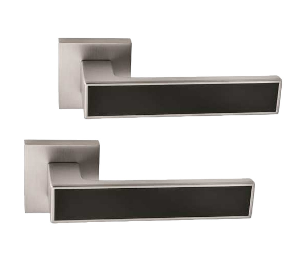 Ручки для вхідних/міжкімнатних дверей Oro&Oro OMBRA 078-15E матовий нікель/чорний матовий, фото 1