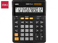 Калькулятор настольный Deli EM888 черный, 12 разряд, 203*158*31 мм, пластик корпус (аналог 888)