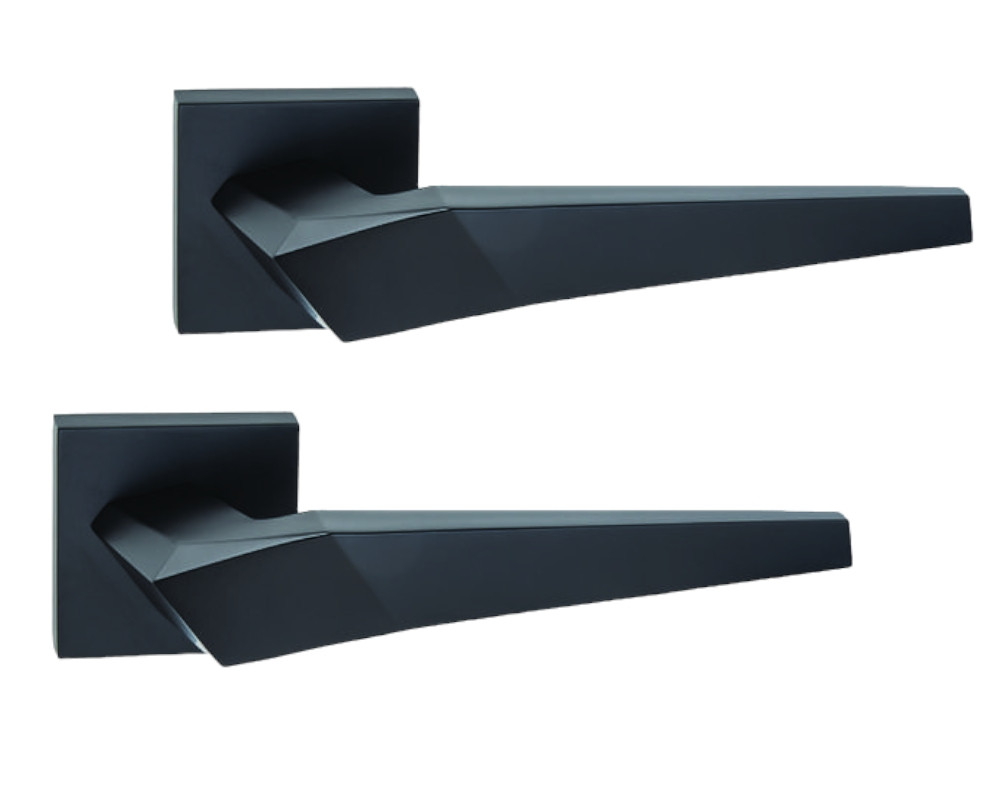 Ручки для вхідних/міжкімнатних дверей Oro&Oro SKYWALKER 080-15E Black чорний матовий, фото 1