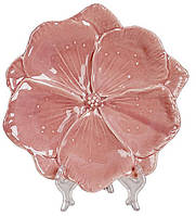 Набор 3 фарфоровых блюда "Розовый Цветок" 18.6х18х3см сервировочная посуда