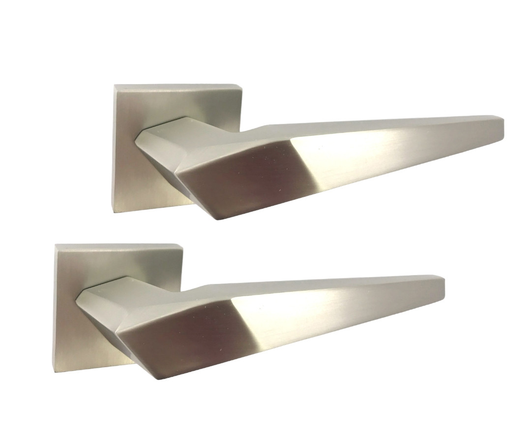 Ручки для вхідних/міжкімнатних дверей Oro&Oro SKYWALKER 080-15E MSN матовий нікель, фото 1