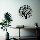 Декоративне настінне 3D Панно «Дерево у колі»  Декор на стіну з об'ємом, фото 3