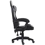 Комп'ютерне крісло Extreme SPYDER ЧОРНО-СІРЕ Геймерське крісло спортивне + 2 подушки, фото 5