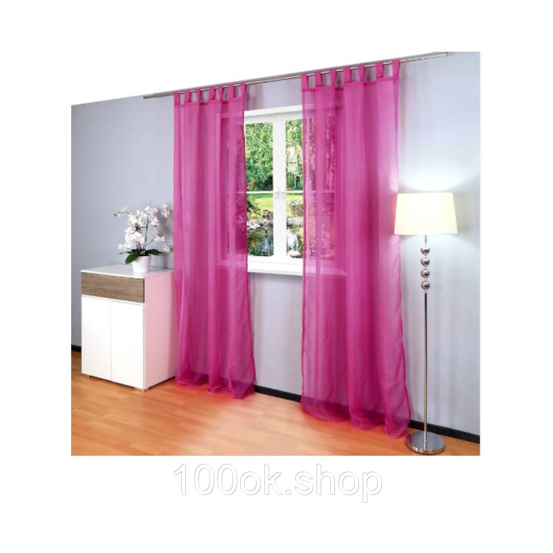 Комплект тюлей вуаль Gräfenstayn 245х140 см 2 шт фіолетовий (B0767LSMLS) 3850, фото 1