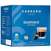 Кава в капсулах Dolce Gusto Carraro Decaffeinato 16шт Італія (Carraro без кофеїну, Carraro decaf, Cararro Decaf)