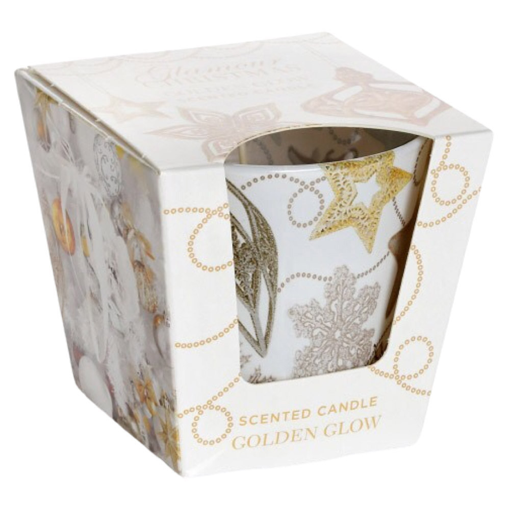 Свічка ароматична у склі з малюнком "Золоте сяйво" Bartek, фото 1