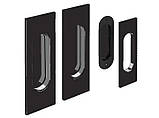 Ручки — мушлі для розсувних дверей Valcomp прямокутні, чорні, фото 2