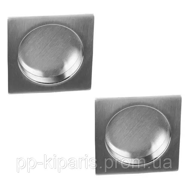 Ручки — мушлі для розсувних дверей Valcomp квадратні, нікель, фото 1