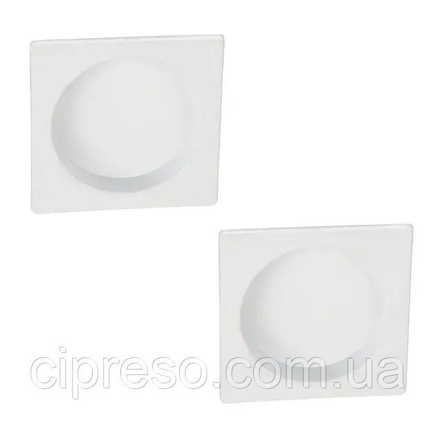 Ручки — мушлі для розсувних дверей Valcomp квадратні, білі, фото 1