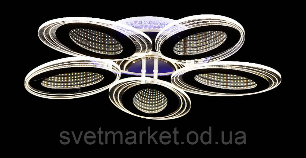 Стельова люстра з 3D-ефектом LK28963/5 LED (CR), фото 1