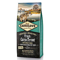 Сухой корм для взрослых собак всех пород Carnilove Fresh Carp & Trout 12 кг (рыба) b