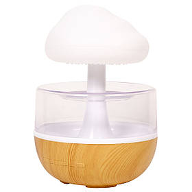 Зволожувач повітря "Хмара" з ефектом дощу з підсвічуванням світле дерево (8996)