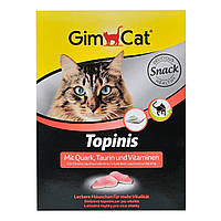 Витамины GimCat Topinis для котов, таблетки с сыром, 220 г b